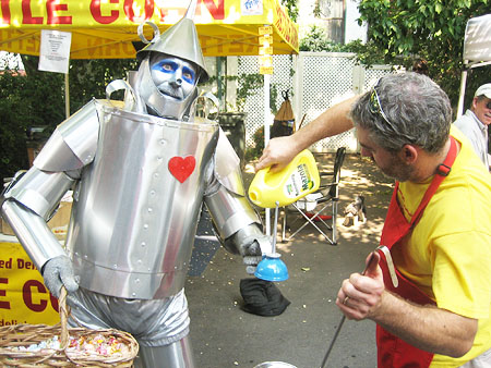 Tinman being oiled