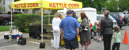 Little crowd at our kettle corn tent